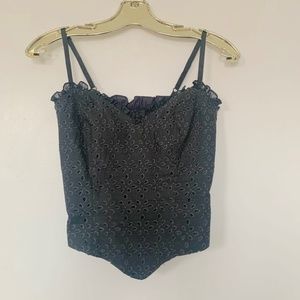 Betsey Johnson eyelet corset top!